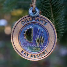 Load image into Gallery viewer, Ornament - Dillman&#39;s Bay Resort - Circle in Blue/Green
