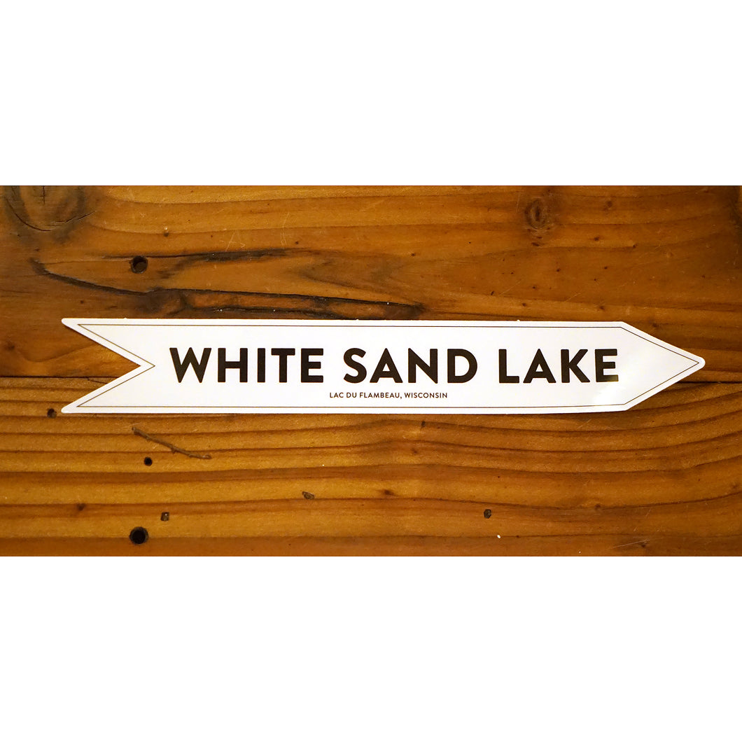 Decal - Northwoods White Arrow - White Sand Lake