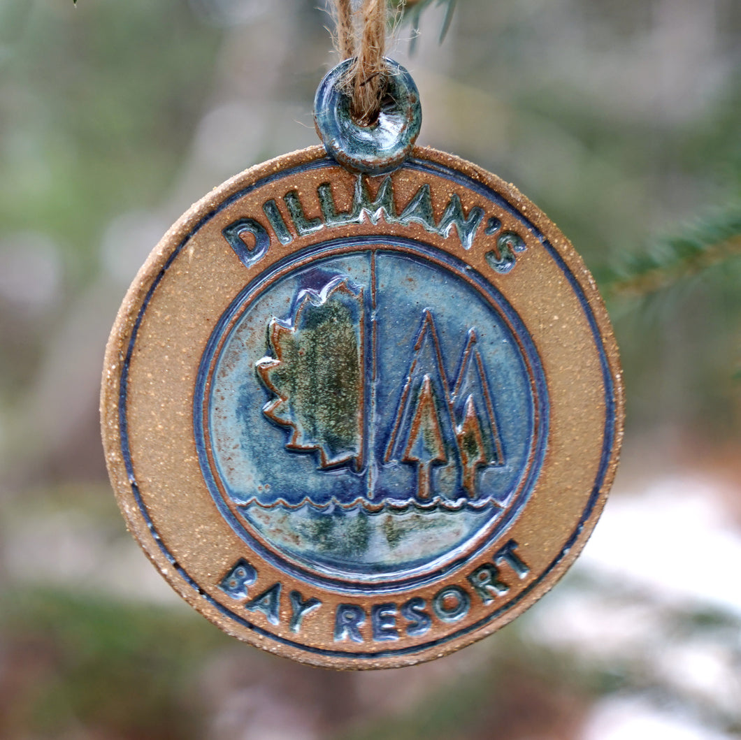 Ornament - Dillman's Bay Resort - Circle in Blue/Green