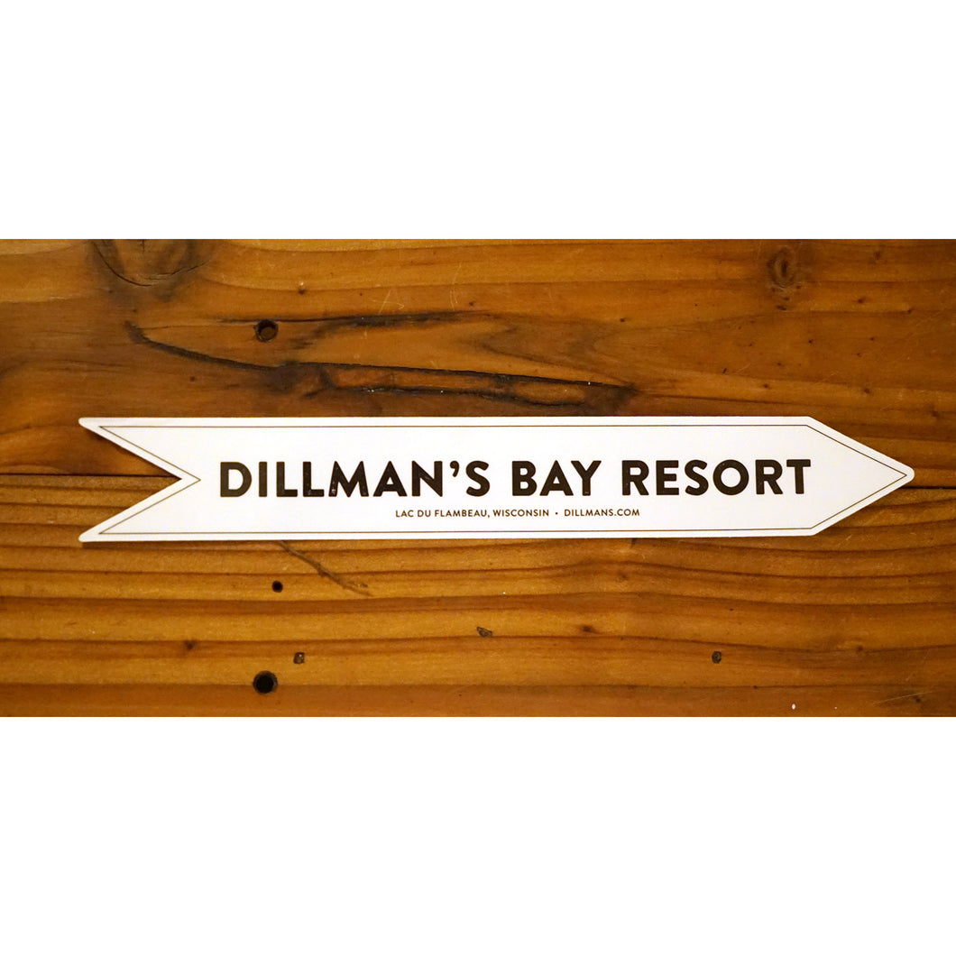 Decal - Northwoods White Arrow - Dillman's Bay Resort